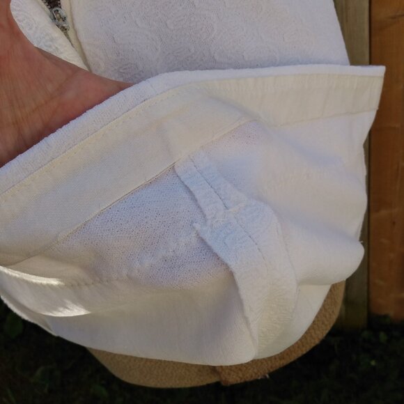 Vintage 60s Dress White Sleeveless Summer 35" Bust 32" Waist Mod GoGo Retro - Picture 12 of 12